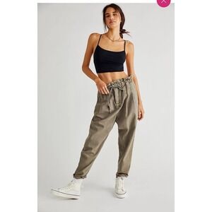 NWT Free People XS Margate pleated trouser. Boho beach vibe granola.